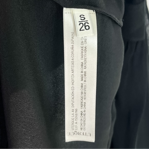 SOLD! Uterque Long Sleeve Silk Chiffon Blouse - Picture 8 of 10